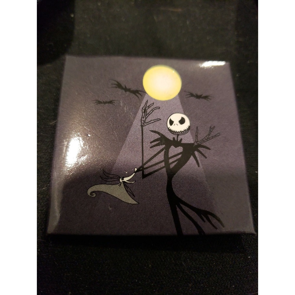 Disney Jack Skellington Nightmare Before Christmas Square Moon Button Pin Zero